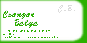 csongor balya business card